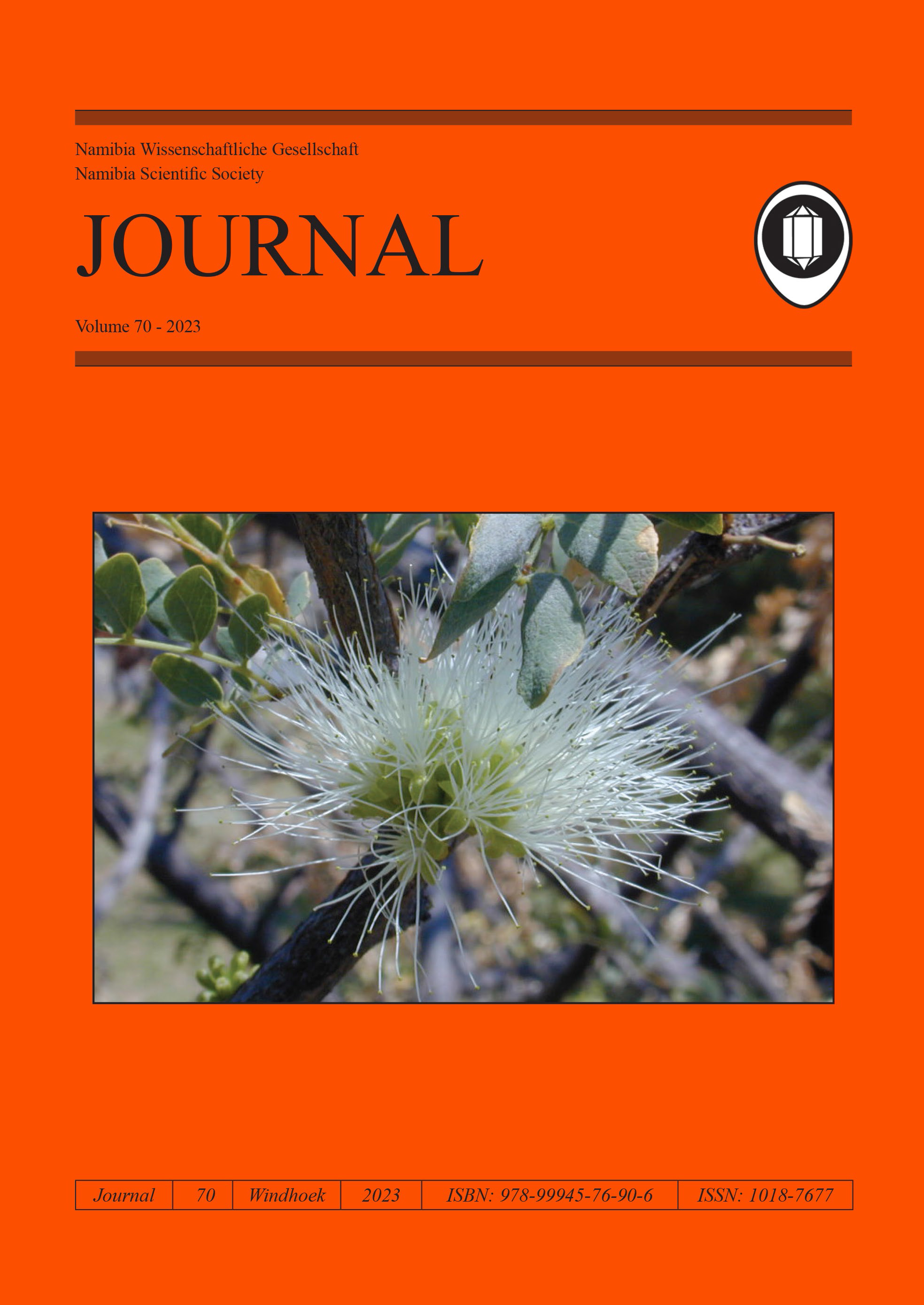					View Vol. 70 (2023): Namibia Scientific Society Journal
				